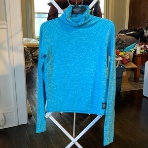 Bright blue turtleneck long sleeve